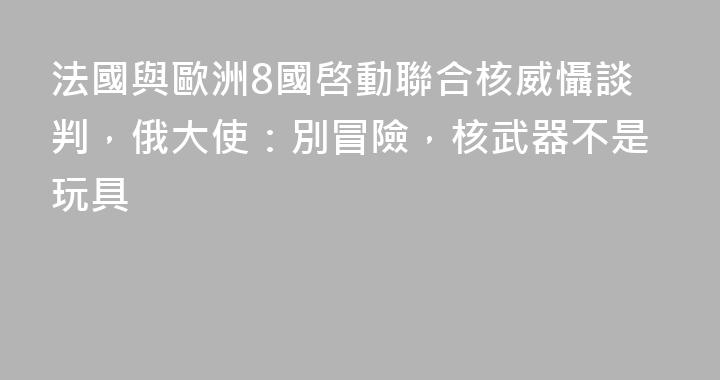 法國與歐洲8國啓動聯合核威懾談判，俄大使：別冒險，核武器不是玩具