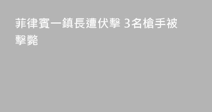 菲律賓一鎮長遭伏擊 3名槍手被擊斃