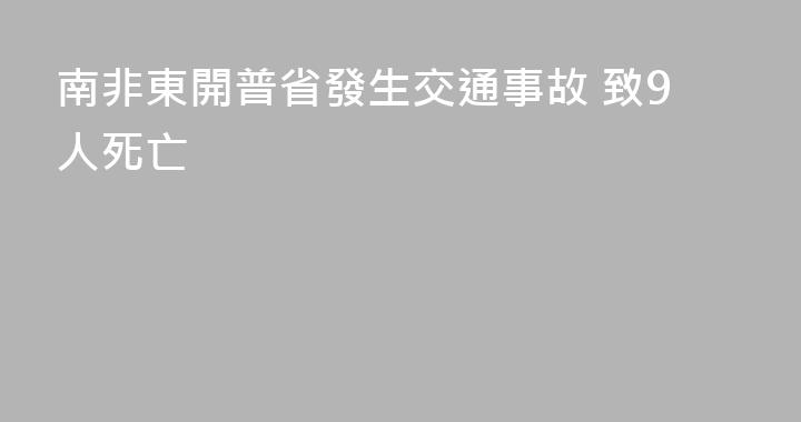 南非東開普省發生交通事故 致9人死亡