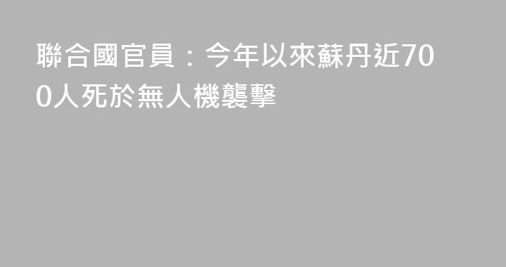 聯合國官員：今年以來蘇丹近700人死於無人機襲擊