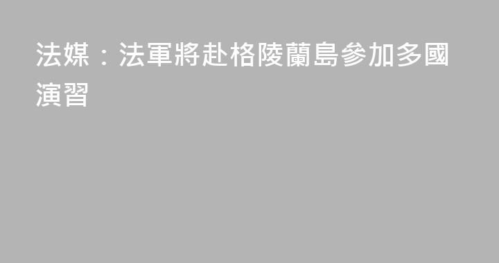 法媒：法軍將赴格陵蘭島參加多國演習