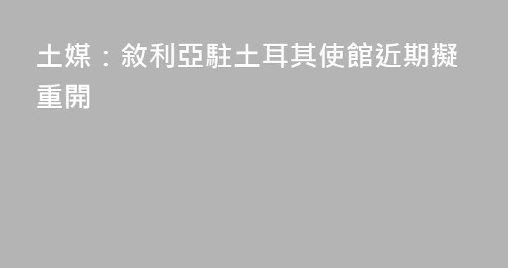 土媒：敘利亞駐土耳其使館近期擬重開