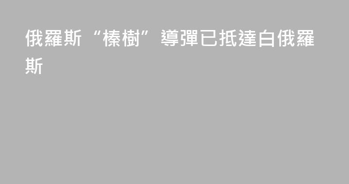 俄羅斯“榛樹”導彈已抵達白俄羅斯