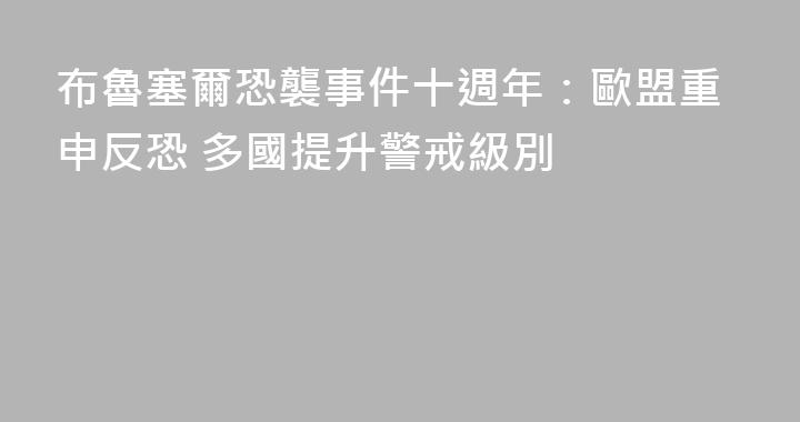 布魯塞爾恐襲事件十週年：歐盟重申反恐 多國提升警戒級別