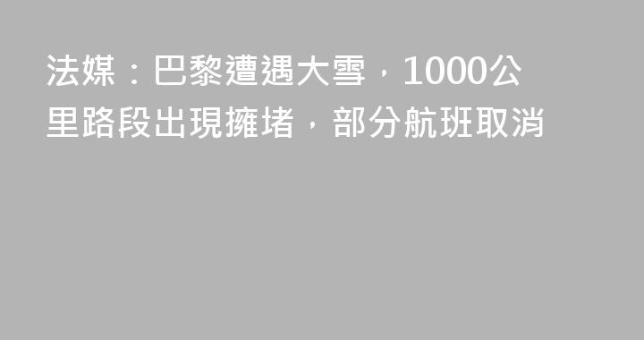 法媒：巴黎遭遇大雪，1000公里路段出現擁堵，部分航班取消