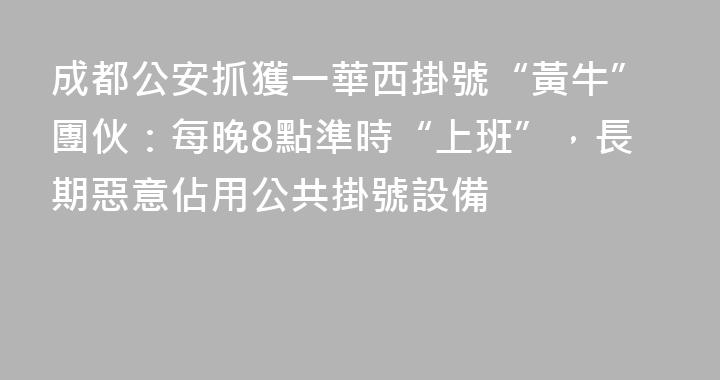 成都公安抓獲一華西掛號“黃牛”團伙：每晚8點準時“上班”，長期惡意佔用公共掛號設備