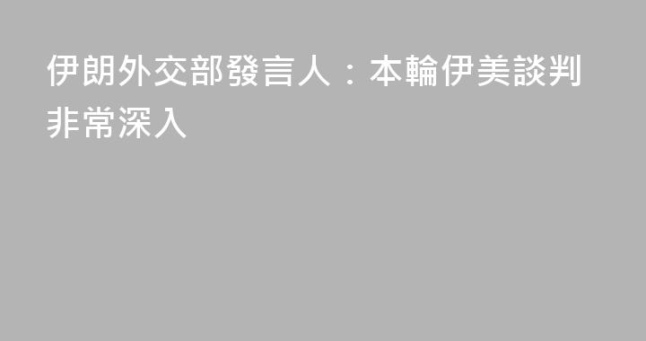伊朗外交部發言人：本輪伊美談判非常深入