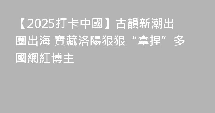 【2025打卡中國】古韻新潮出圈出海 寶藏洛陽狠狠“拿捏”多國網紅博主