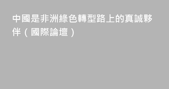 中國是非洲綠色轉型路上的真誠夥伴（國際論壇）