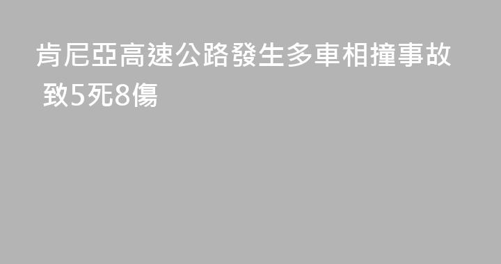 肯尼亞高速公路發生多車相撞事故 致5死8傷