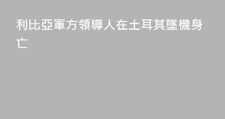 利比亞軍方領導人在土耳其墜機身亡