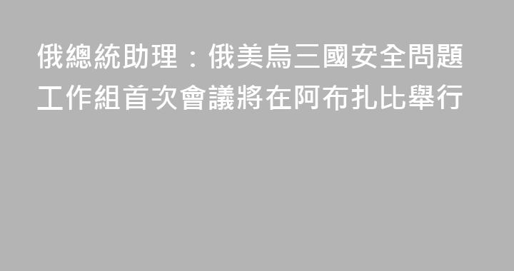 俄總統助理：俄美烏三國安全問題工作組首次會議將在阿布扎比舉行