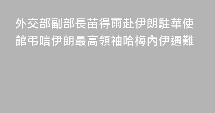 外交部副部長苗得雨赴伊朗駐華使館弔唁伊朗最高領袖哈梅內伊遇難
