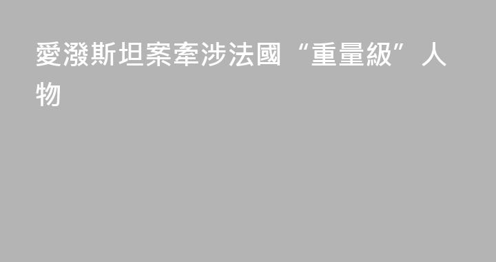 愛潑斯坦案牽涉法國“重量級”人物