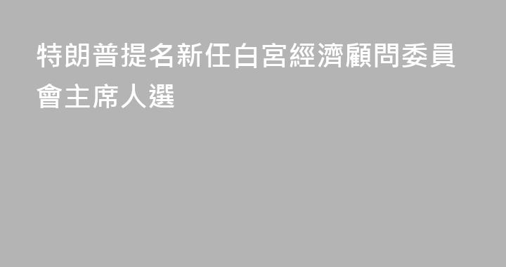 特朗普提名新任白宮經濟顧問委員會主席人選