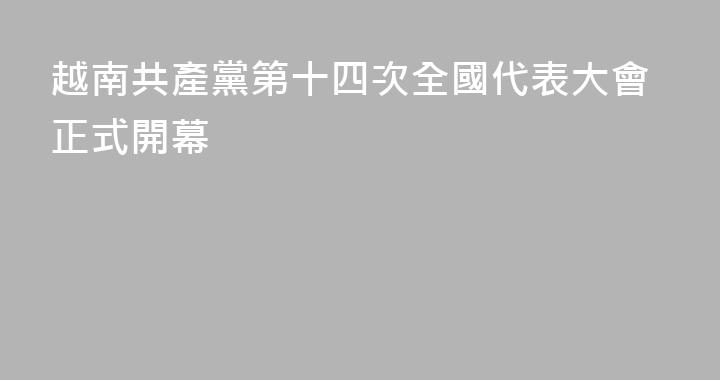 越南共產黨第十四次全國代表大會正式開幕