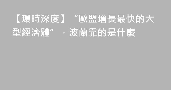 【環時深度】“歐盟增長最快的大型經濟體”，波蘭靠的是什麼