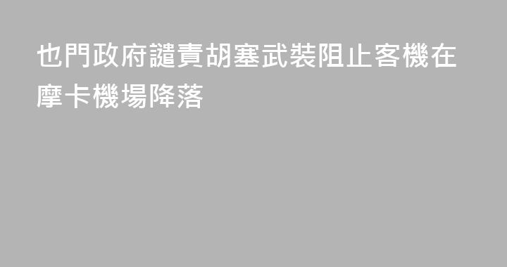 也門政府譴責胡塞武裝阻止客機在摩卡機場降落