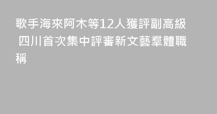 歌手海來阿木等12人獲評副高級 四川首次集中評審新文藝羣體職稱