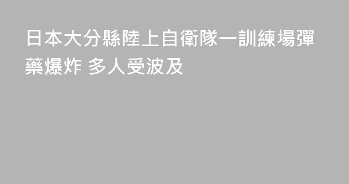 日本大分縣陸上自衛隊一訓練場彈藥爆炸 多人受波及