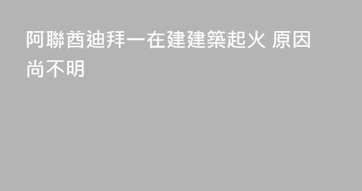 阿聯酋迪拜一在建建築起火 原因尚不明