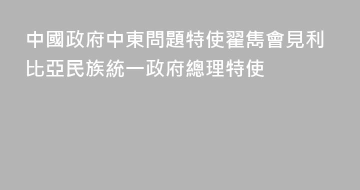 中國政府中東問題特使翟雋會見利比亞民族統一政府總理特使