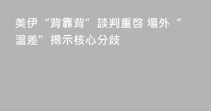 美伊“背靠背”談判重啓 場外“溫差”揭示核心分歧