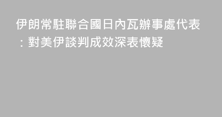 伊朗常駐聯合國日內瓦辦事處代表：對美伊談判成效深表懷疑