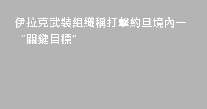 伊拉克武裝組織稱打擊約旦境內一“關鍵目標”