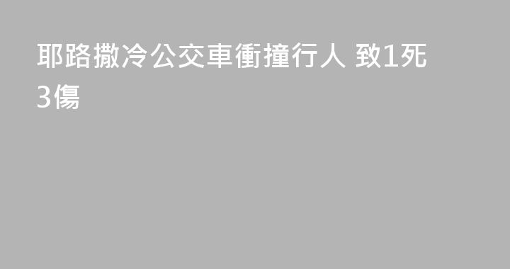 耶路撒冷公交車衝撞行人 致1死3傷
