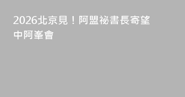 2026北京見！阿盟祕書長寄望中阿峯會