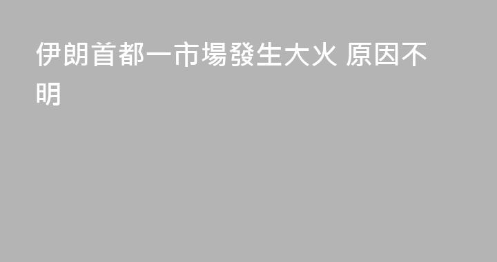 伊朗首都一市場發生大火 原因不明