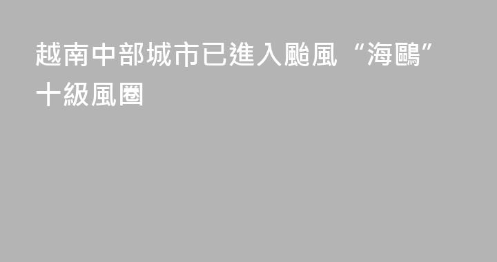 越南中部城市已進入颱風“海鷗”十級風圈