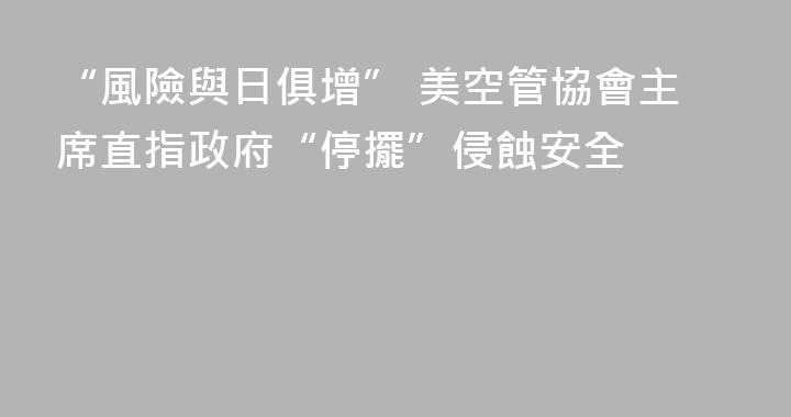“風險與日俱增” 美空管協會主席直指政府“停擺”侵蝕安全