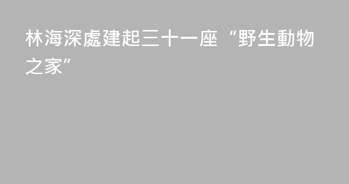 林海深處建起三十一座“野生動物之家”