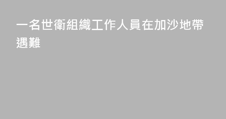 一名世衛組織工作人員在加沙地帶遇難