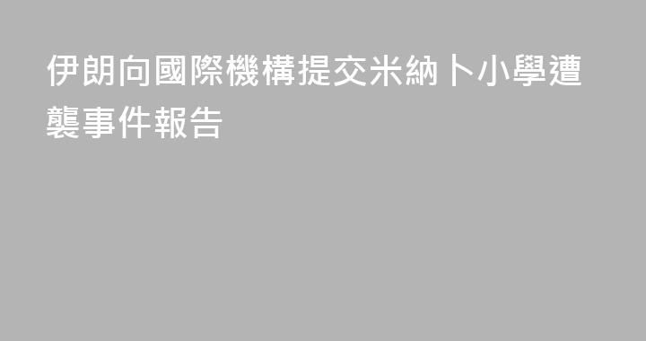 伊朗向國際機構提交米納卜小學遭襲事件報告