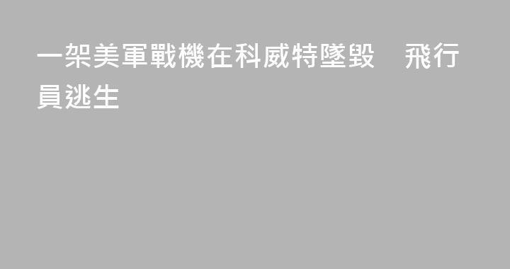 一架美軍戰機在科威特墜毀　飛行員逃生