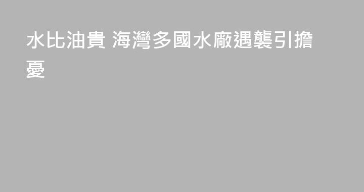 水比油貴 海灣多國水廠遇襲引擔憂