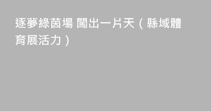 逐夢綠茵場 闖出一片天（縣域體育展活力）