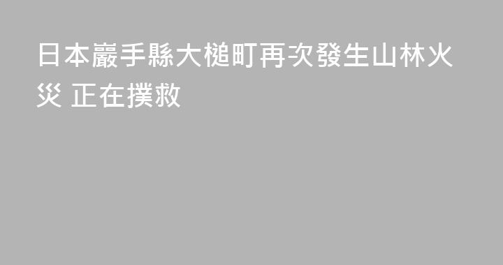 日本巖手縣大槌町再次發生山林火災 正在撲救