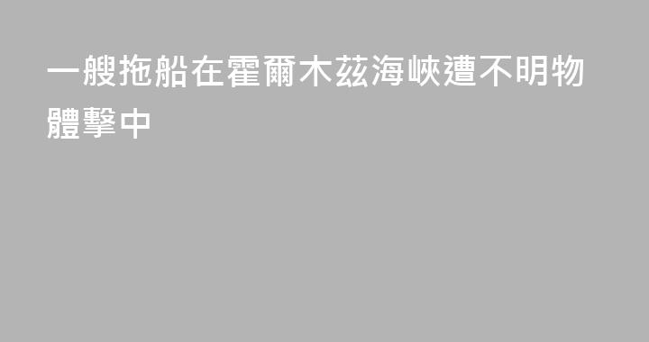 一艘拖船在霍爾木茲海峽遭不明物體擊中